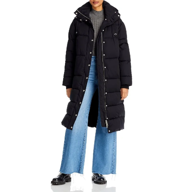 Breezy Comfort Aqua Womens Puffer Hooded Quilted Coat