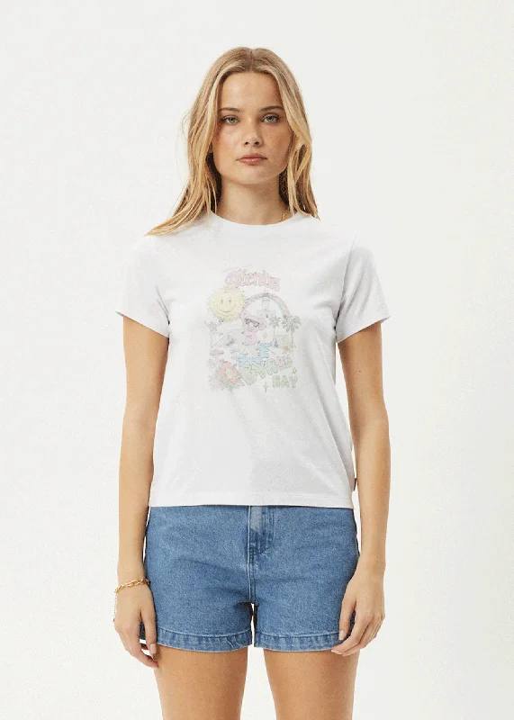 Cozy Apparel AFENDS Womens Greetings - Regular Tee - White