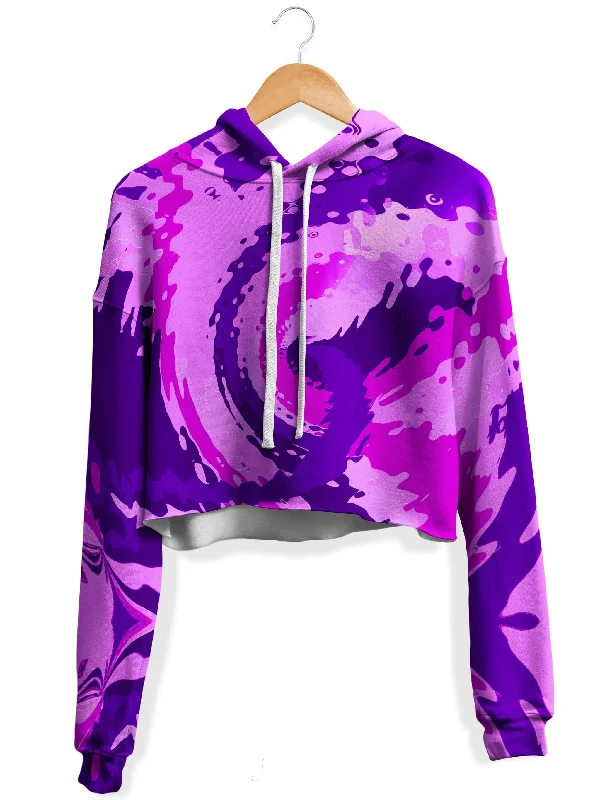 Trendy Dresses Purple Haze Fleece Crop Hoodie