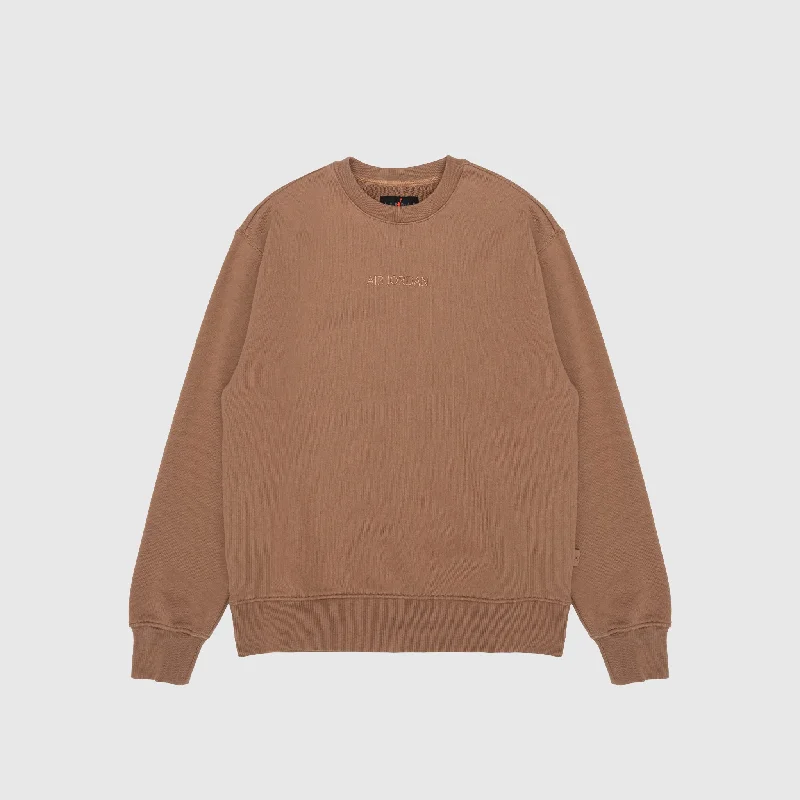 Soft Touch WORDMARK CREWNECK "ARCHAEO BROWN"