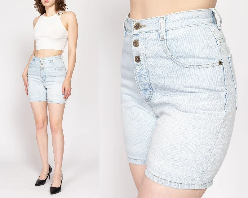 Trendy Dresses Small 90s Exposed Button Fly Light Wash Jean Shorts 27"