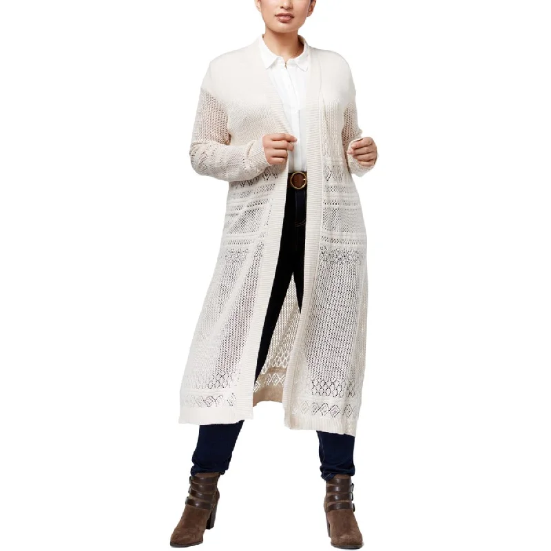 Everyday Comfort Belldini Womens Plus Pointelle Duster Cardigan Sweater