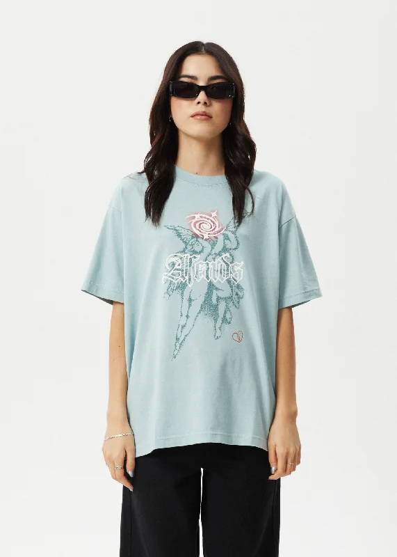 Easy Style AFENDS Womens Sacred - Oversized Tee - Ether Blue