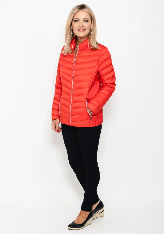 Cozy Pants Frandsen Duck Down Quilted Short Jacket, Red
