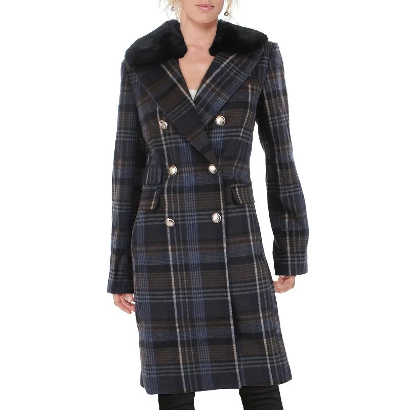 Trendy Looks Vince Camuto Womens Midi Double Breasted Walker Coat