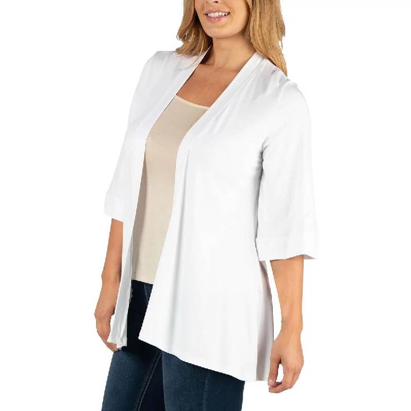 Elegant Wear Plus Womens Solid Polyester Open-Front Blazer