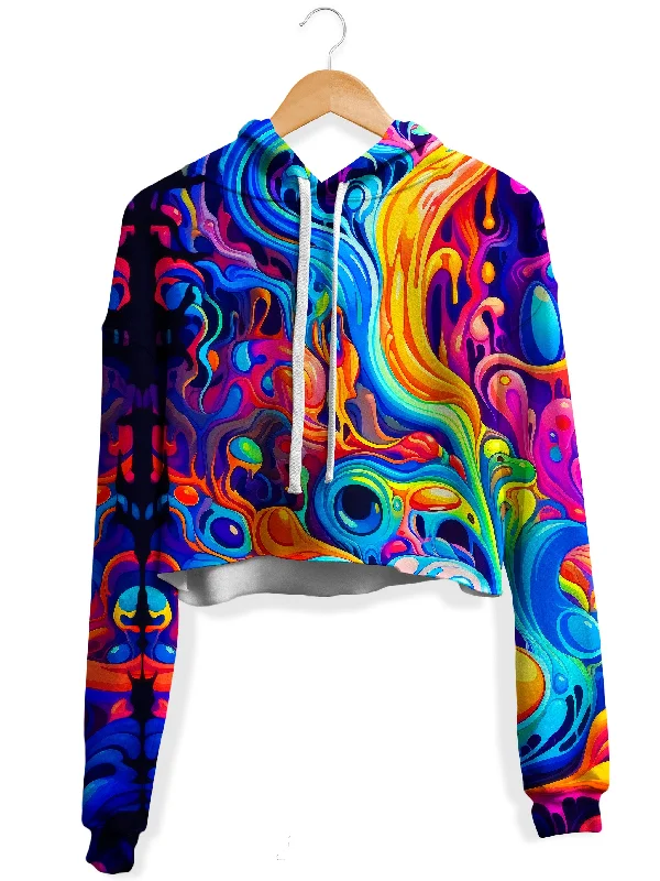 Soft Clothing Kandi Swirl Fleece Crop Hoodie