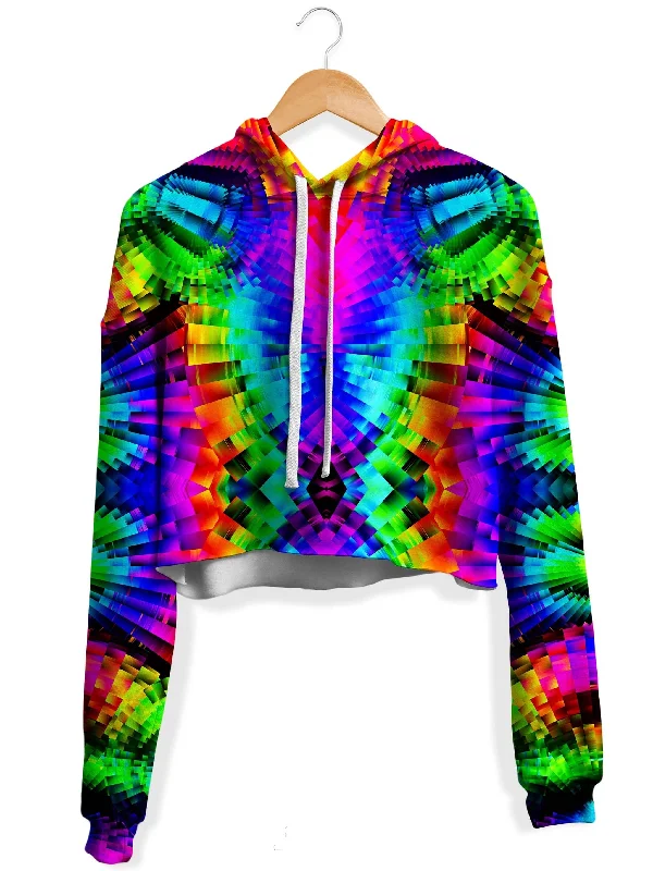 Comfy Pants Reality Breakdown Fleece Crop Hoodie