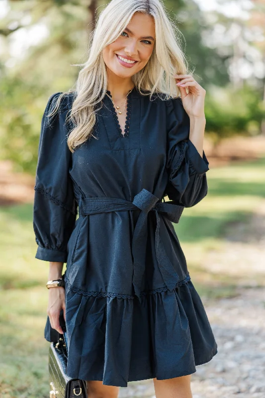 Sporty Wear Want You Back Black Crochet Dress