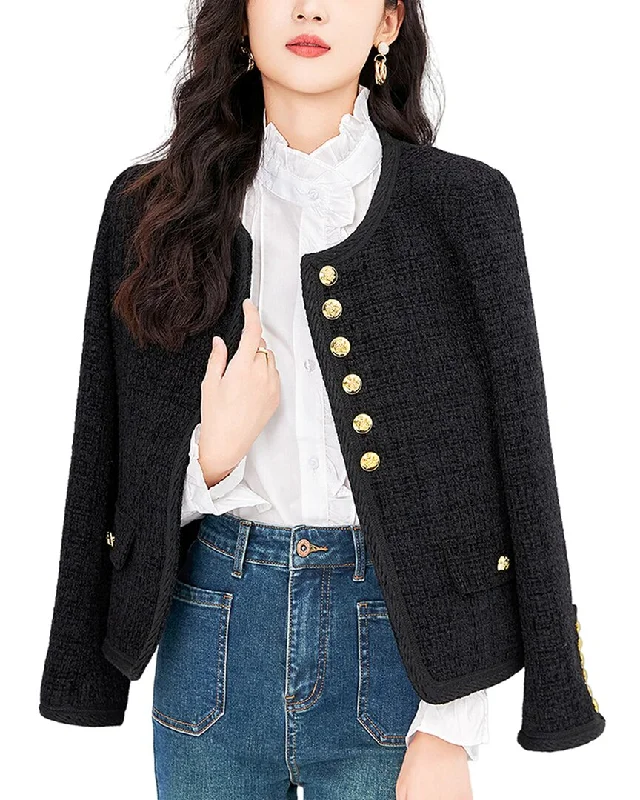 Classic Comfort WLZD womens  Wool-Blend Blazer, 8