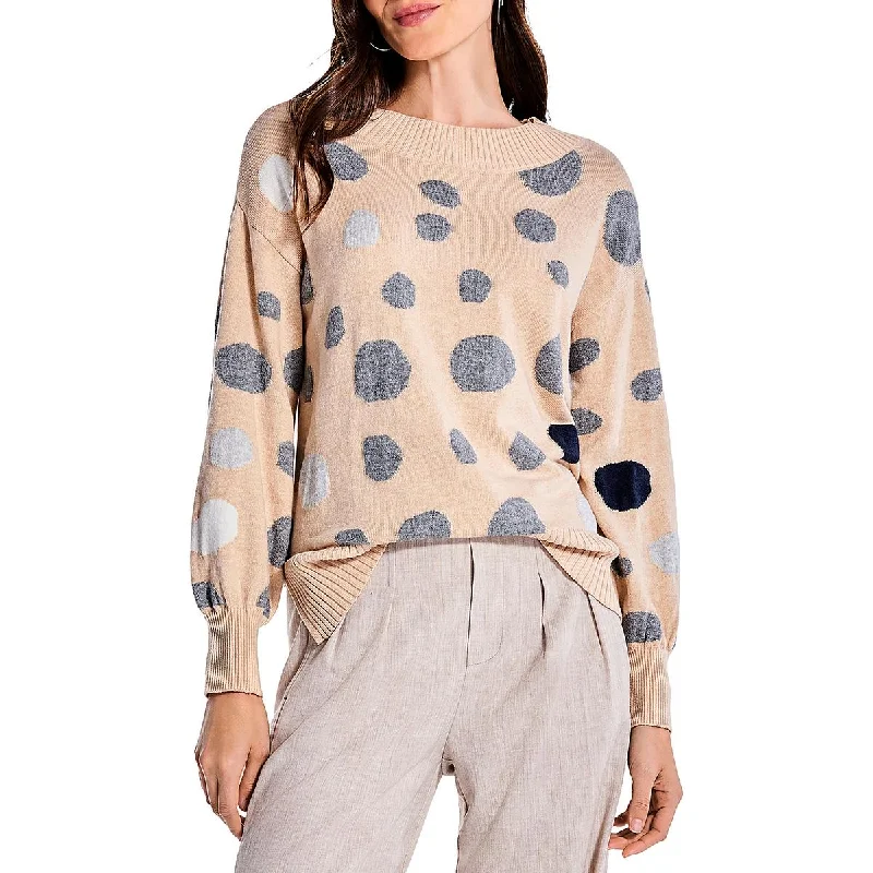 Casual Chic Wear Nic + Zoe Womens Mock Neck Ribbed Pullover Sweater