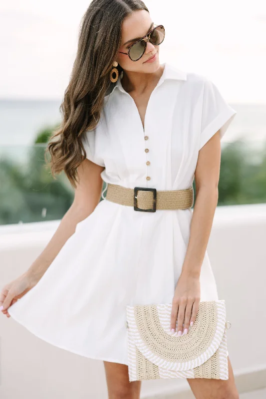Stylish Ease Out For The Day White Dress