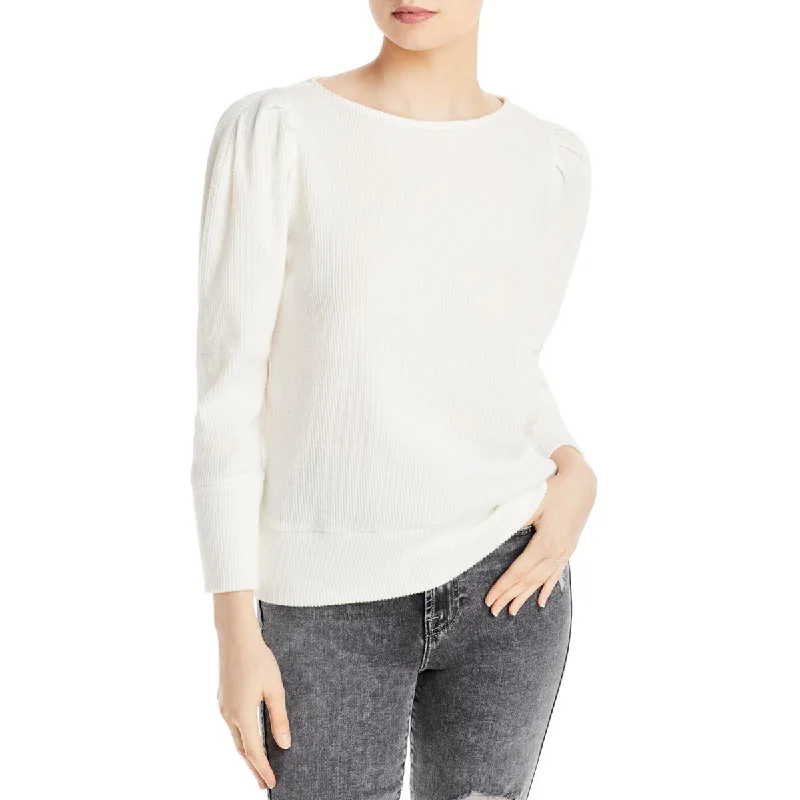Comfy Layers Karl Lagerfeld Paris Womens Knit Ribbed Crewneck Sweater