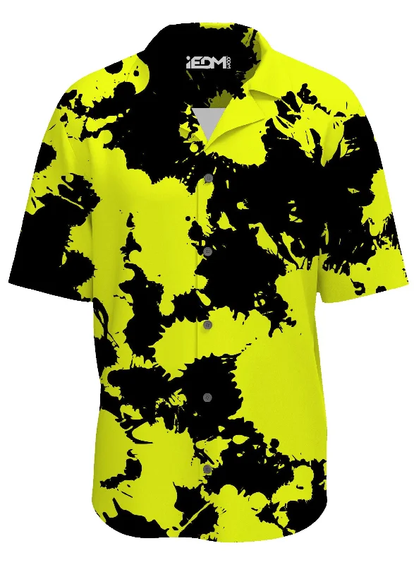 Comfy Chic Yellow and Black Paint Splatter Lounge Shirt