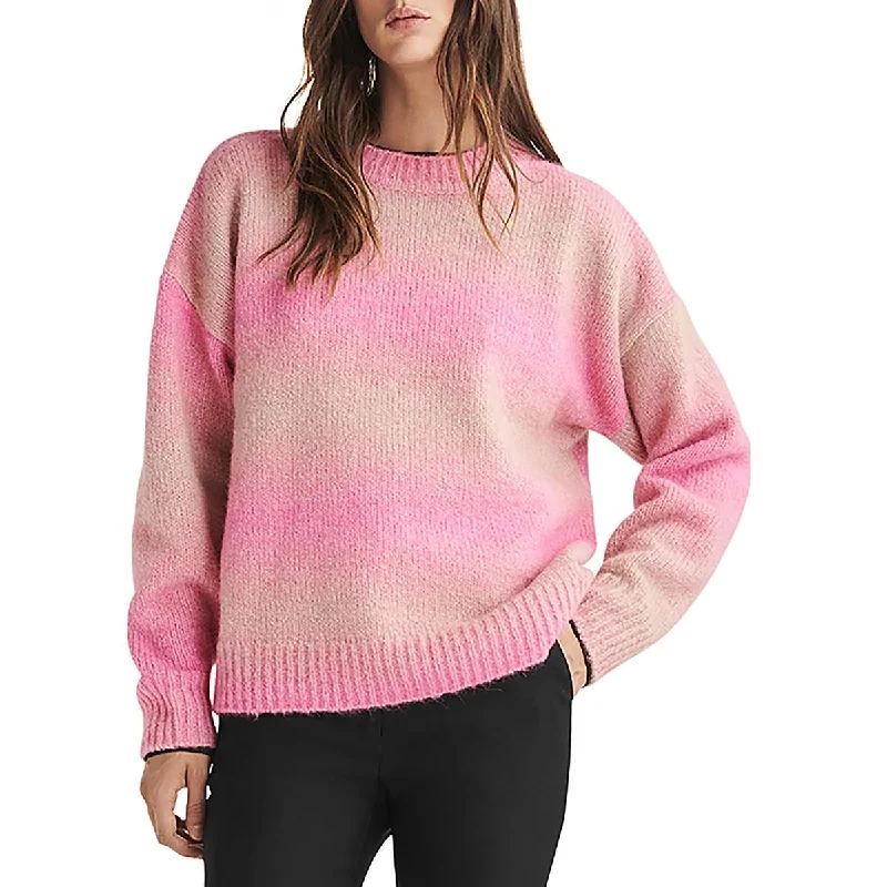 Layered Comfort Rag & Bone Womens Alpaca Ribbed Trim Crewneck Sweater