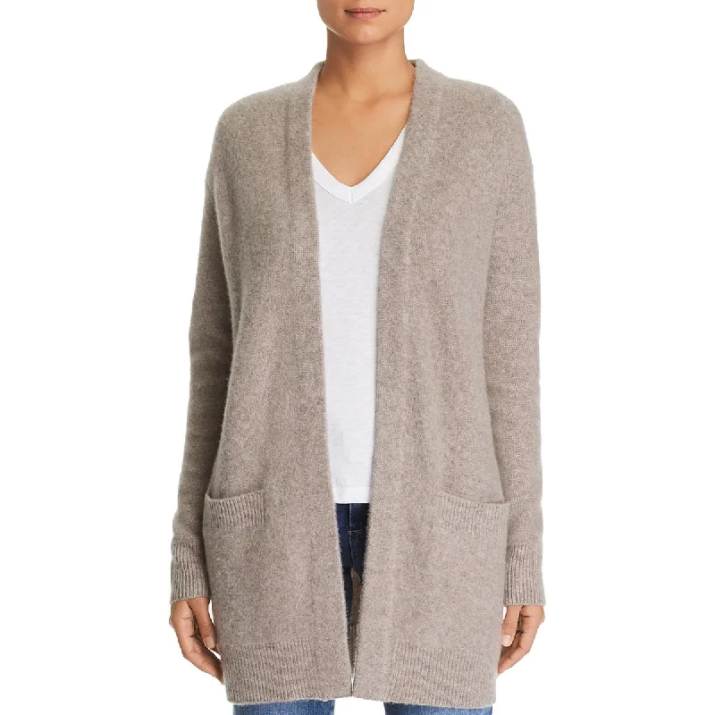 Effortless Elegance Private Label Womens Knit Ribbed Trim Cardigan Sweater
