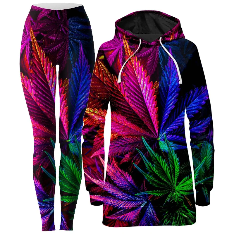 Trendy Looks Thermo Chronic Hoodie Dress and Leggings Combo