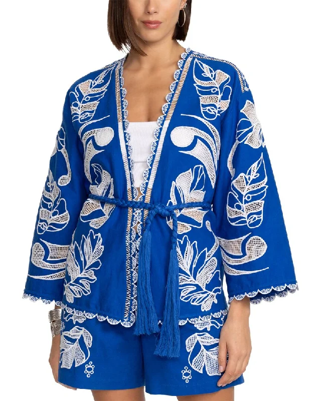 Modern Comfort Johnny Was Jodie Linen-Blend Easy Jacket