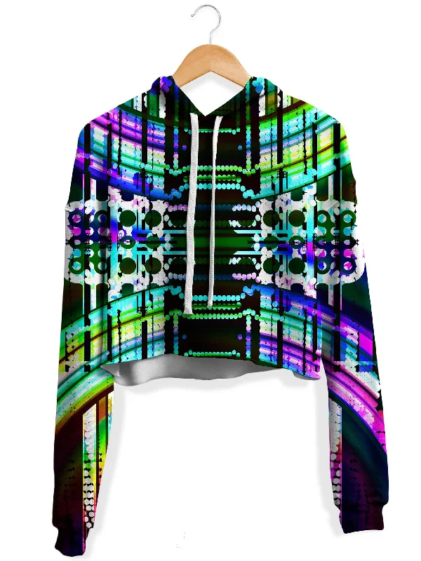 Breathable Style Astral Gate Fleece Crop Hoodie
