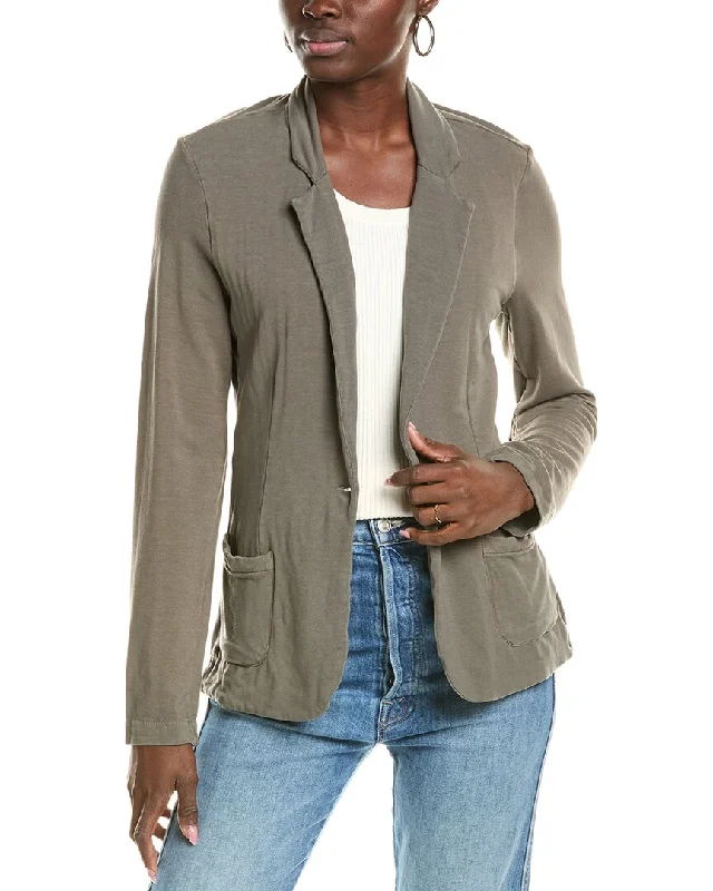 Breathable Style Majestic Filatures French Terry One-Button Jacket