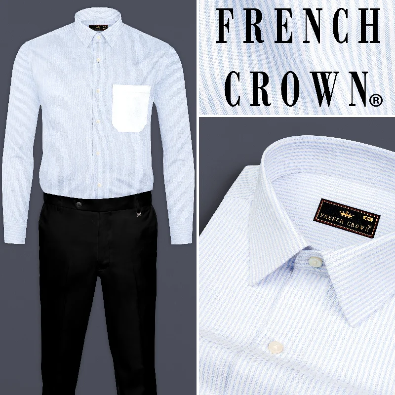 Soft Feel Porcelain Striped Royal Oxford