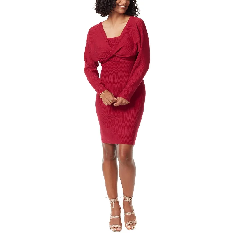 Elegant Dressing Sam Edelman Womens Allie Wrap Ribbed Knit Pullover Sweater