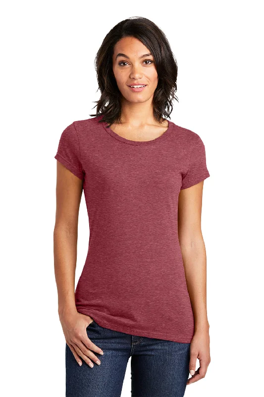 Soft Touch District Womens Very Important Short Sleeve Crewneck T-Shirt - Heather Red - Closeout