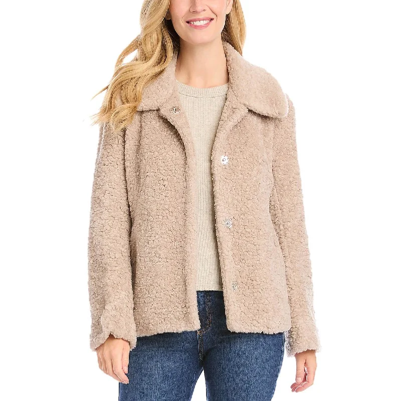 Comfortable Dresses Karen Kane Womens Sherpa Warm Teddy Coat
