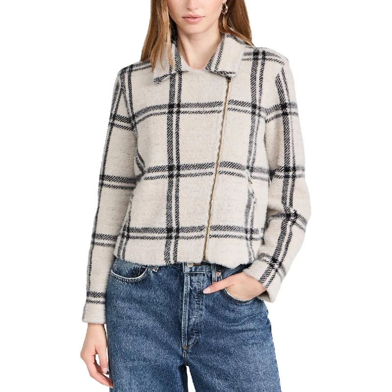 Relaxed Fashion Z Supply Womens Plaid Asymmetrical Shirt Jacket