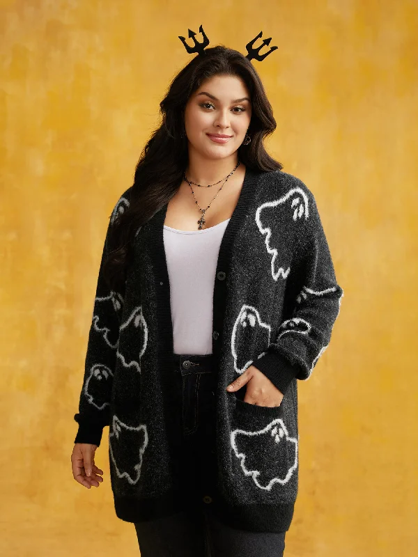 Lounge Wear Supersoft Essentials Ghost Mink-Hair Like Cardigan