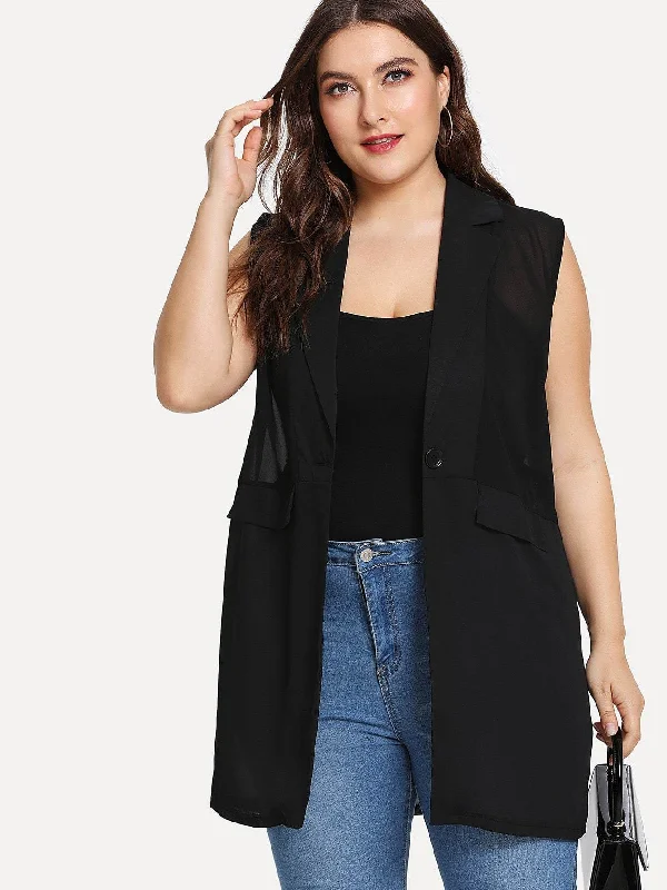Modern Comfort Plus Mesh Insert Solid Vest
