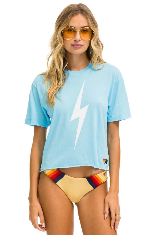 Casual Fit BOLT BOYFRIEND TEE - SKY