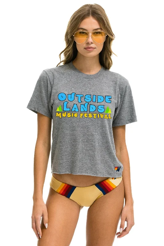 Stylish Wear OUTSIDE LANDS 2024 BOYFRIEND TEE - HEATHER GREY