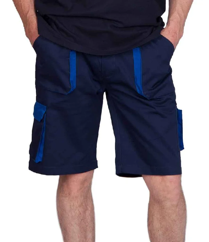 Simple Elegance Portwest Texo Contrast Shorts | Navy