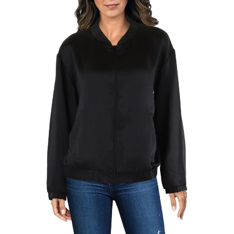 Stylish Ease Vince Camuto Womens Solid Bomber Jacket