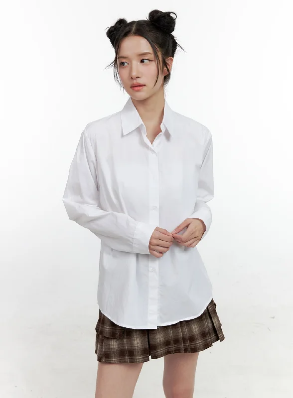 Breathable Comfort Oversized Collared Shirt ON404
