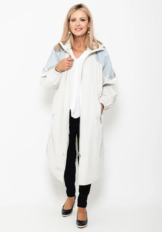 Cozy Outfit Frandsen Oversized Long Parka Jacket, Beige Multi