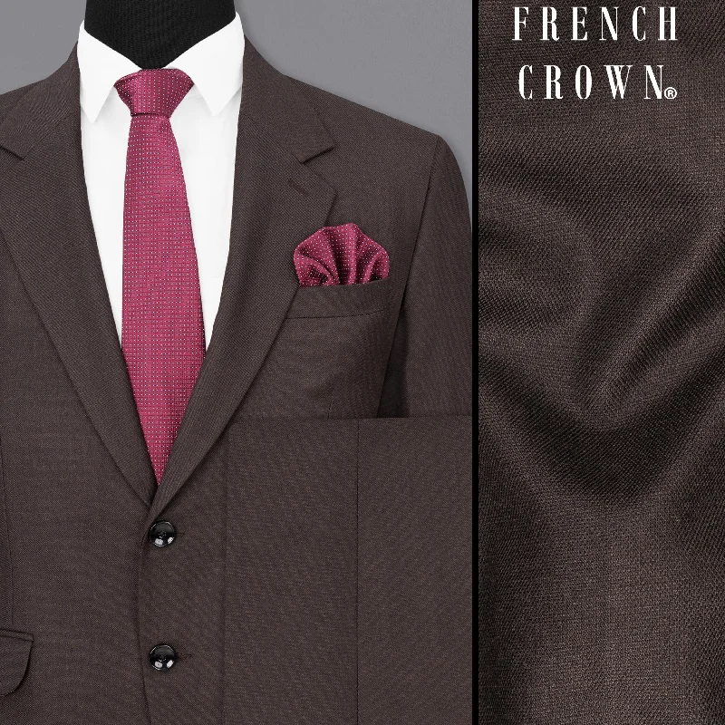 Easygoing Fashion Thunder Brown Single Breasted Suit