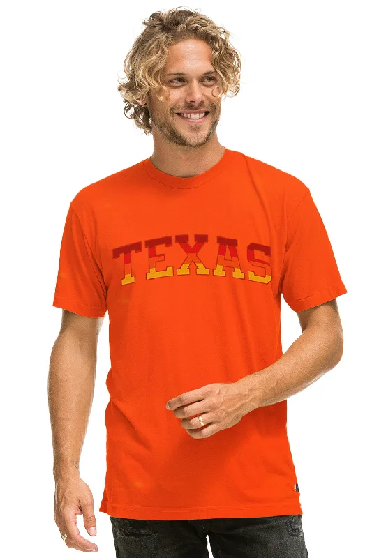 Light Comfort UNIVERSITY OF TEXAS CREW TEE SHIRT - ORANGE