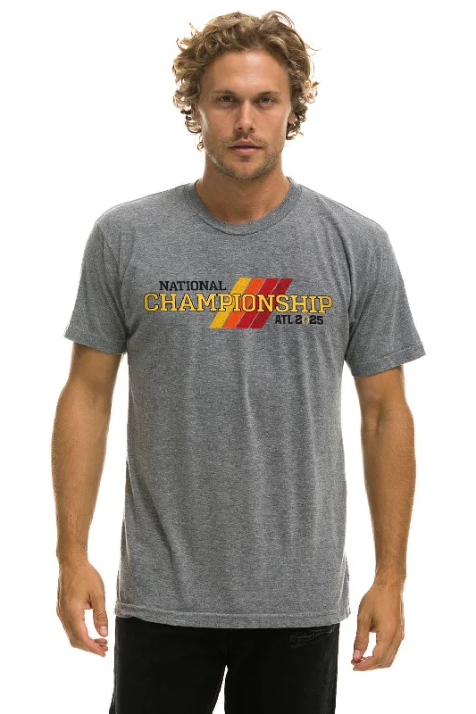 Simple Elegance CFP NATIONAL CHAMPIONSHIP 2025 CREW TEE SHIRT - HEATHER GREY