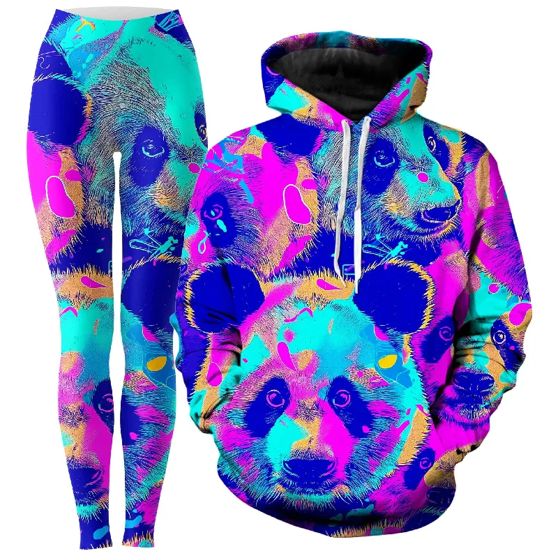 Chic Outfits Panda Melt Hoodie and Leggings Combo