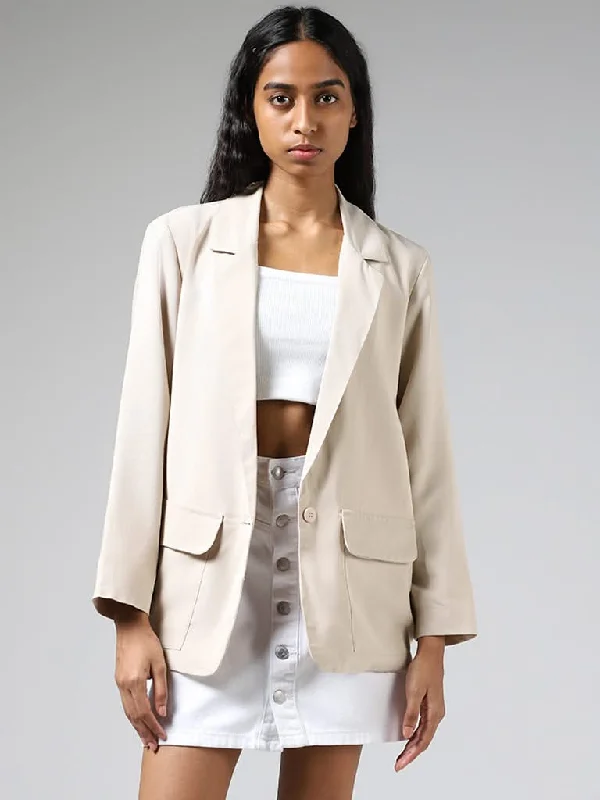 Smart Comfort Nuon Solid Light Beige Jacket