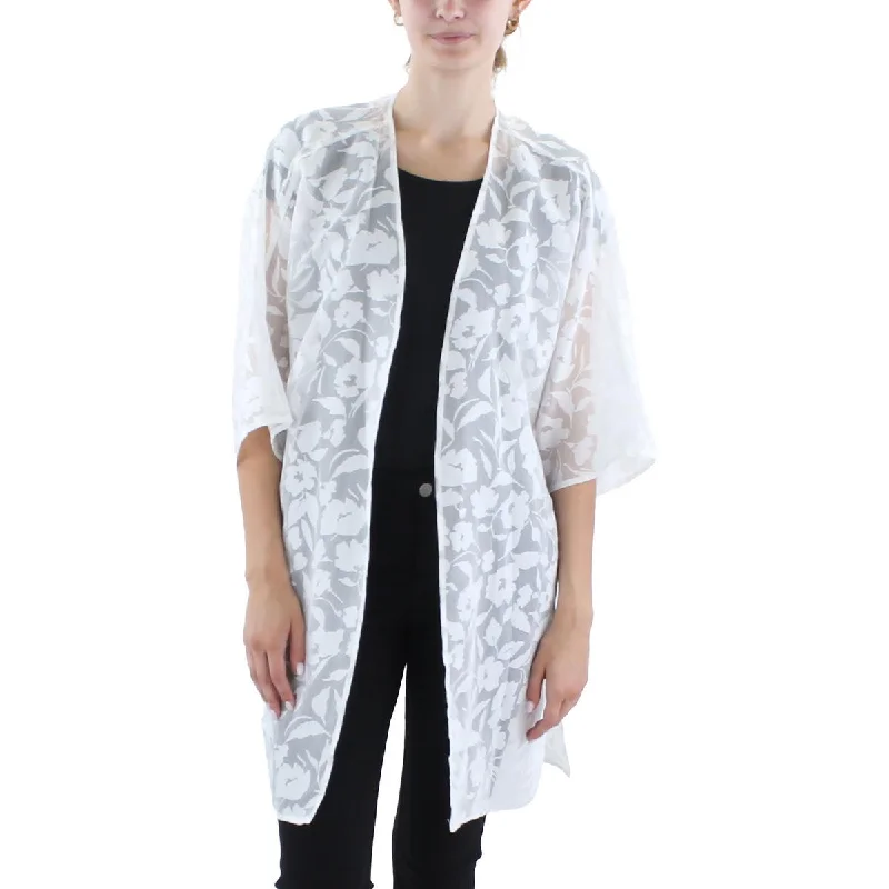 Relaxed Fit Wear Anne Klein Womens Oversized Side Slit Cardigan Sweater