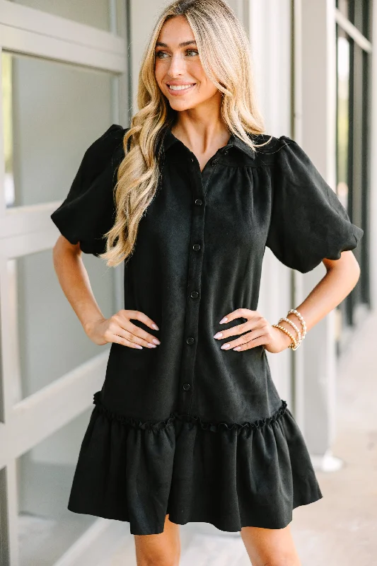 Easy Fashion Fate: All Good News Black Babydoll Dress