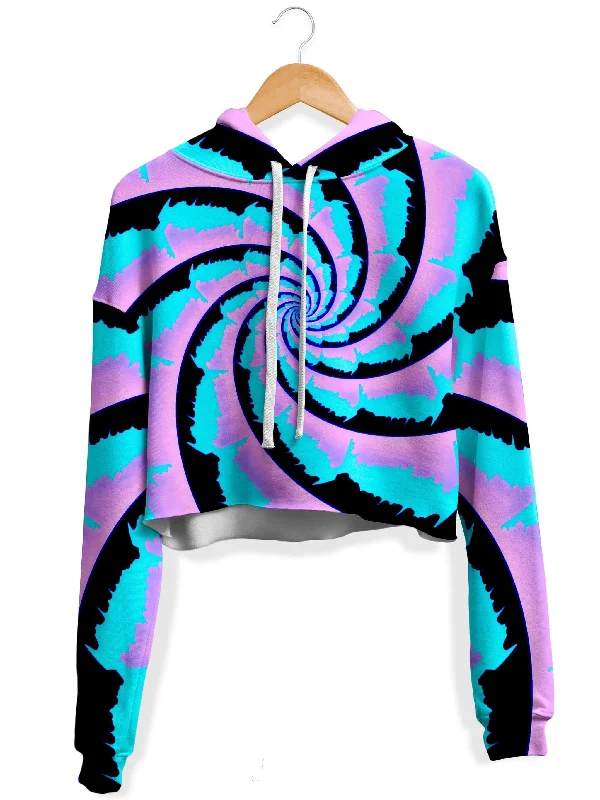 Cozy Fitting Cotton Spinzone Fleece Crop Hoodie