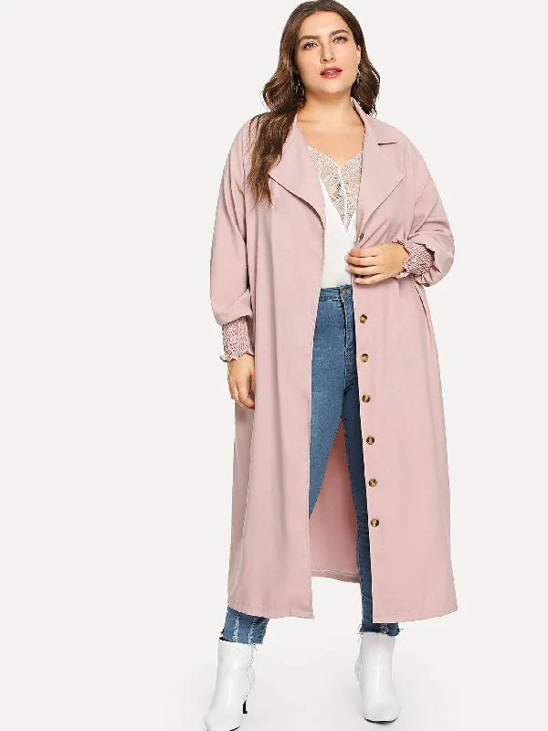 Cozy Sweaters Plus Single Breasted Solid Outerwear