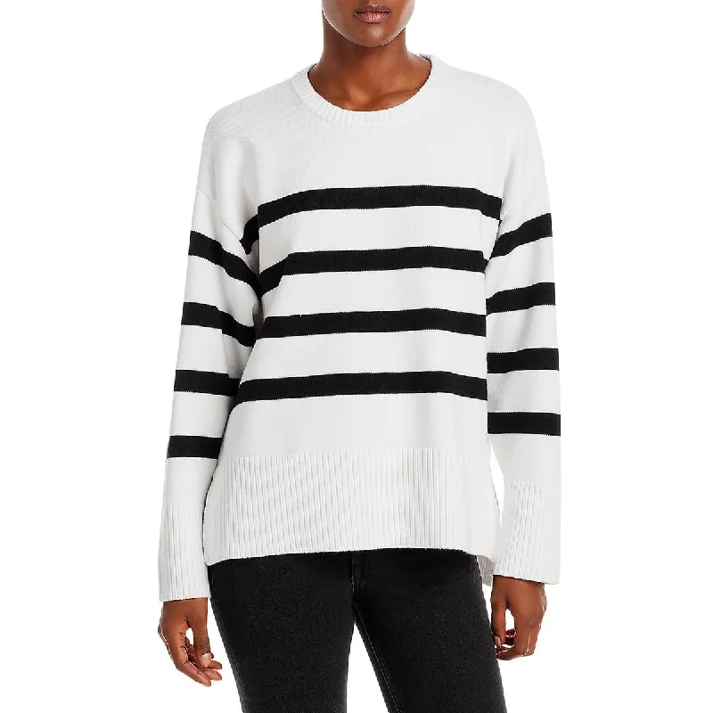 Relaxed Fashion Sundays Womens Valery Striped Knit Crewneck Sweater