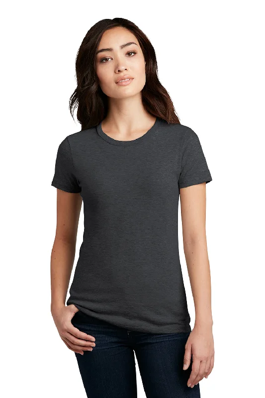 Cozy Look District Womens Perfect Blend Short Sleeve Crewneck T-Shirt - Heather Charcoal Grey
