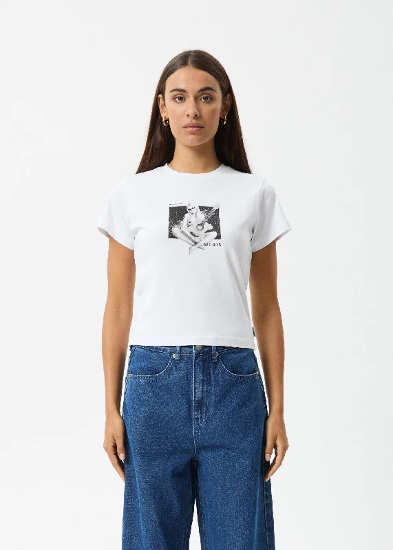 Lounge Wear AFENDS Womens Classic Hits - Baby Tee - White