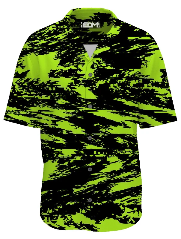 Basic Comfort Black Lime Bolt Glitch Lounge Shirt
